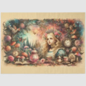 Victorian Alice Wonderland Fantasy Art  Tissuepapier (Voorkant)