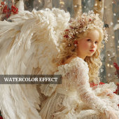 Victorian angel printable Christmas warm greeting Feestdagenkaart