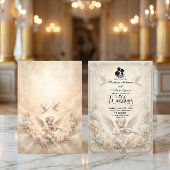 Victorian Angelic Cherub & Ethereal Doves Wedding Kaart