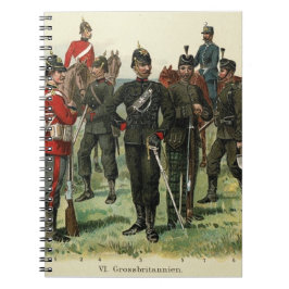 Victorian Antique Soldiers postcard Notitieboek