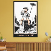 Victorian Baby Chimney Sweep. Funny Baby Canvas Afdruk (Insitu (Woonkamer))