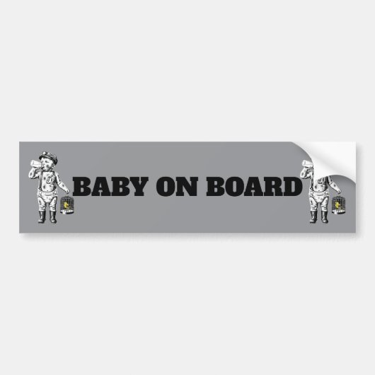 Victorian Baby Coal Miner funny bumper sticker (Voorkant)