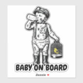 Victorian Baby Coal Miner funny sticker (Vel)