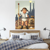 Victorian Baby Girl Canvas - Funny Baby Worker Afdruk (Insitu (Slaapkamer))