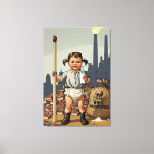 Victorian Baby Girl Matchstick Maker Canvas Afdruk (Voorkant)
