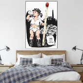 Victorian Baby Girl Matchstick Maker Canvas Afdruk (Insitu (Slaapkamer))