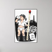 Victorian Baby Girl Matchstick Maker Canvas Afdruk (Voorkant)