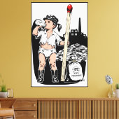 Victorian Baby Girl Print - Funny Matchstick Theme (Insitu (Woonkamer))