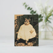 Victorian Baby in White Lace and Linen Briefkaart (Staand voorkant)