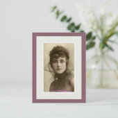 Victorian beauty intense look netting pink top briefkaart (Staand voorkant)