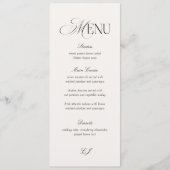 Victorian Black and Ivory Wedding Menu Card Kaart (Voorkant)