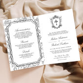 Victorian Black and White Catholic QR Code Wedding