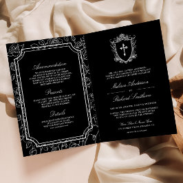 Victorian Black Catholic QR Code Wedding