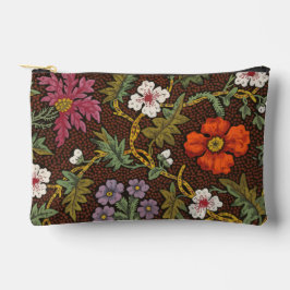 Victorian Botanical Drawing Floral Accessory Pouch Etui