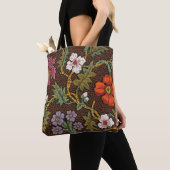 Victorian Botanical Drawing Floral Accessory Pouch Tote Bag (Dichtbij)