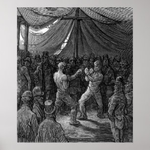 Victorian Boxing match Poster