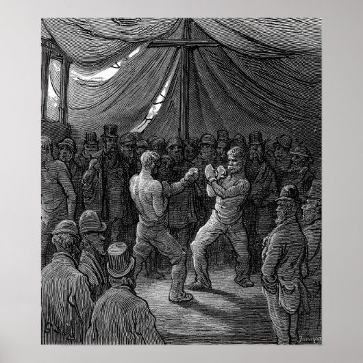 Victorian Boxing match Poster (Voorkant)