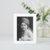 Victorian Bride in black and white Briefkaart (Staand voorkant)