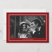 Victorian Burgundy Wedding Save the Date Photo Kaart (Achterkant)