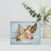Victorian Butterfly Baby Angel  Briefkaart (Staand voorkant)