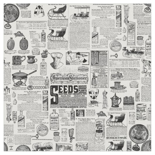 victorian catalog black white antique toile stof (Close Up)
