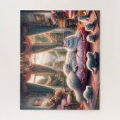 Victorian Cats Feline Rose Garden Palace Family Legpuzzel (Verticaal)
