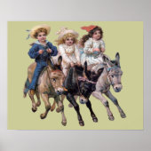 Victorian Children and Horses Poster (Voorkant)