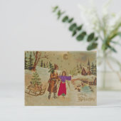 Victorian Christkind Angel Fröhliche Weihnachten! Briefkaart (Staand voorkant)