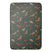 Victorian Christmas Animal & Botanical  Badmat (Voorkant Verticaal)