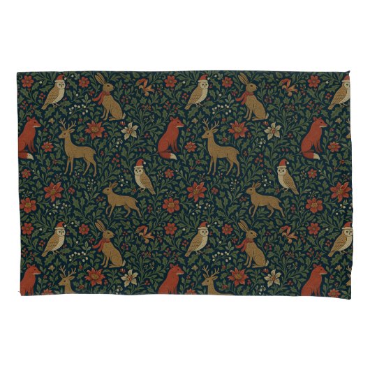 Victorian Christmas Animal & Botanical  Kussensloop (Voorkant)