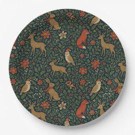 Victorian Christmas Animal & Botanical Papieren Bordje