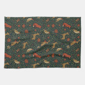 Victorian Christmas Animal & Botanical  Theedoek (Horizontaal)