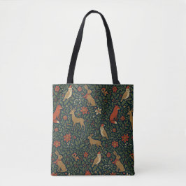 Victorian Christmas Animal & Botanical Tote Bag