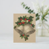 Victorian Christmas Bells Postcard Feestdagenkaart (Staand voorkant)