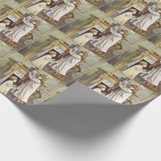 Victorian Christmas, Children Christmas Stockings Cadeaupapier (Hoek)