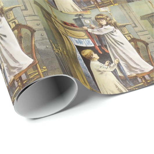 Victorian Christmas, Children Christmas Stockings Cadeaupapier (Rol Hoek)