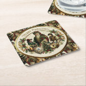 Victorian Christmas Elegance  Kartonnen Onderzetters (Schuin)