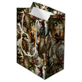 Victorian Christmas Elegance  Medium Cadeauzakje (Voorkant Gekanteld)