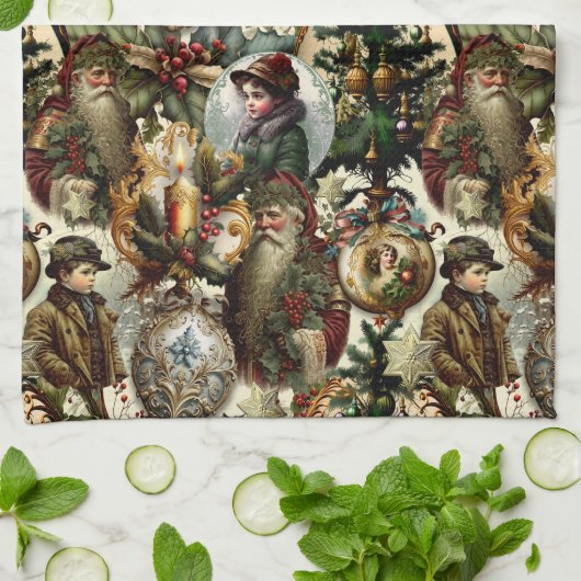 Victorian Christmas Elegance  Theedoek (Gevouwen)