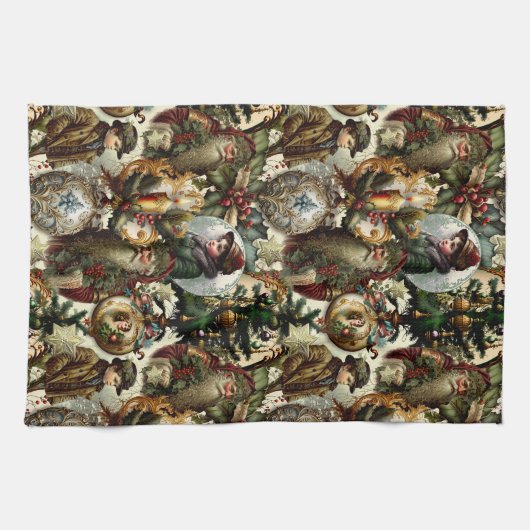 Victorian Christmas Elegance  Theedoek (Horizontaal)
