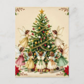 Victorian Christmas Fairy Gathering Briefkaart (Voorkant)