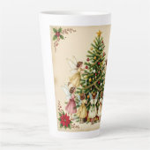 Victorian Christmas Fairy Gathering Latte Mok (Voorkant)