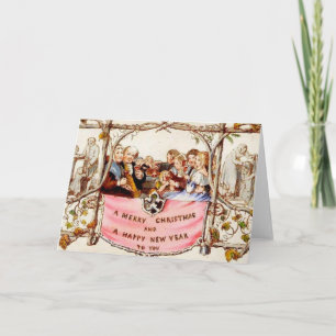 Victorian Christmas Feestdagen Kaart