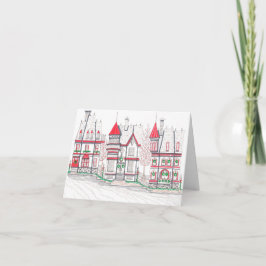 Victorian Christmas Greeting Card Bedankkaart