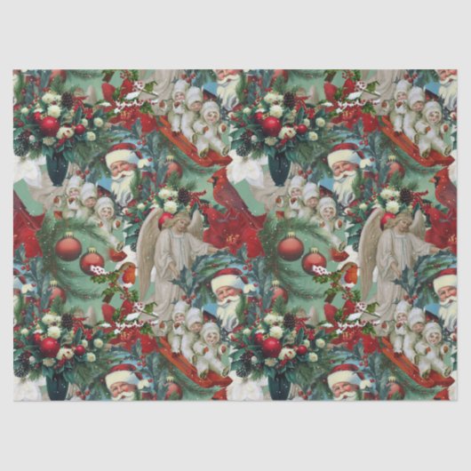 Victorian Christmas Portrait Tissuepapier (Voorkant)