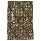 Victorian Christmas & Retro Santa Collage Medium Cadeauzakje (Voorkant)