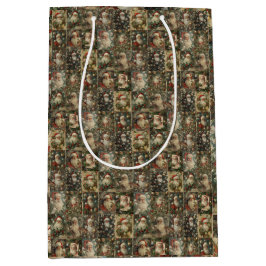 Victorian Christmas & Retro Santa Collage Medium Cadeauzakje