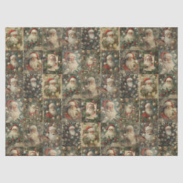 Victorian Christmas & Retro Santa Collage Tissuepapier