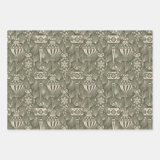 Victorian Christmas Sparkle Inpakpapier Vel (Voorkant 2)