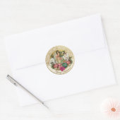 Victorian Christmas Sparkle Ronde Sticker (Envelop)